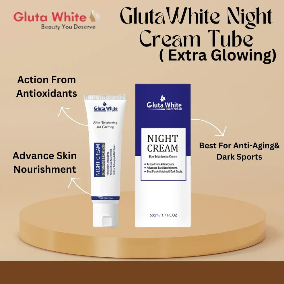 GLUTA WHITE NIGHT CREAM 50GM